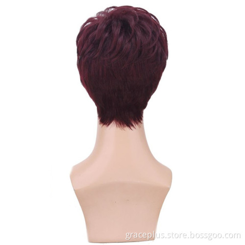 cheap wholesale china short lace front full lace wig brazilian human hair wig for black women